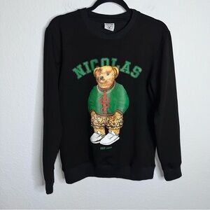 Moschino Sweater men XS Small Pablo Bear Sweatshirt Black HH
